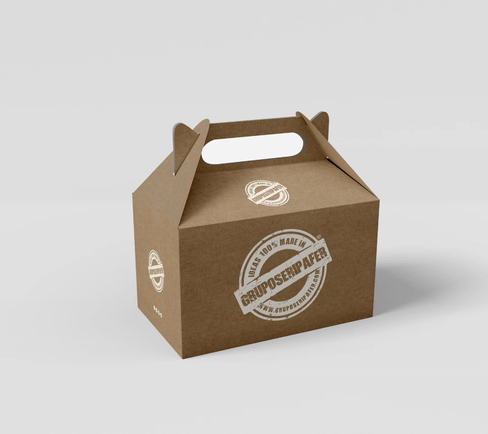 brown and white cardboard box — stock style reference